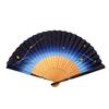 Folding Cotton Folding Firefly Navy Blue [Hanakanzashi] Men's Fan, Stylish, Business, Fan, 22cm, Design,