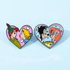 European and American Film and Television Characters Metal Badges Love Modeling Puppy Couple Alloy Brooch Accessories Pin Decoration