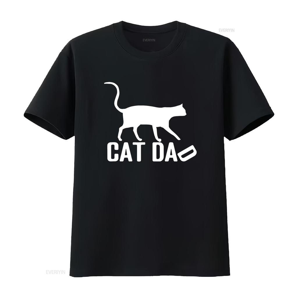 Cat Dad T Shirt Perfect for Father s Day vintage Washed Breathable Stylish Unisex Top For Everyday Wear Casual Stretched