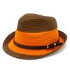 Summer color matching personalized Panama hat British jazz cool hat trendy brand sun hat fashionable versatile couple straw hat