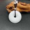New Chinese Wushi Pai Pendant Necklace: Imitation Jade Stone Xinjiang Hetian Jade Ping'an Pai Glass Pendant for All Genders