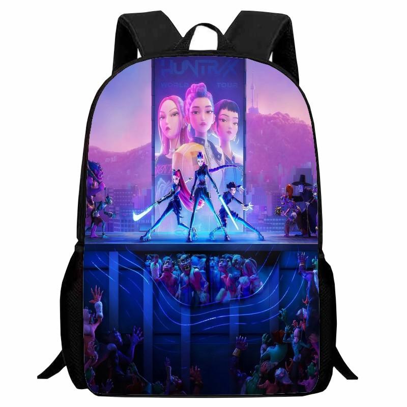 New Printed Witch Hunter K-POP Student Backpack, Elementary School Cartoon Huntrix Kpop Backpack