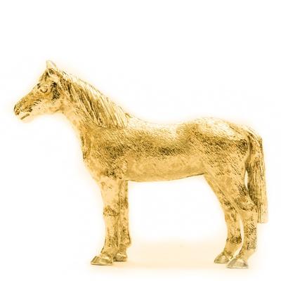 Coleção de Estatuetas de Arte Animal Britânica Banhada a Ouro de 22 Quilates
