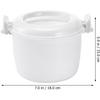 Hemoton Microwave Rice Cooker Rice :2pcs Round Microwave Food Container Microwaveable Rice Pasta Cooker Microwave Rice for Rice Chicken Pasta