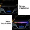 RGB Car Hood Light Led Colorful Flowing Headlight Decorative Atmospere Lamp Modified Daytime Running Lights APP Remote Control