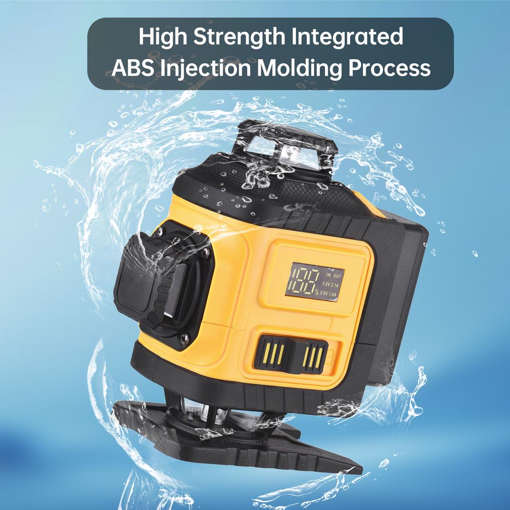 Multifunctional 4D 16 Lines 3 degrees Self- ing Machine Powered By Rechargeable Lithium Battery ing Tool with 1.2m Extension Bar