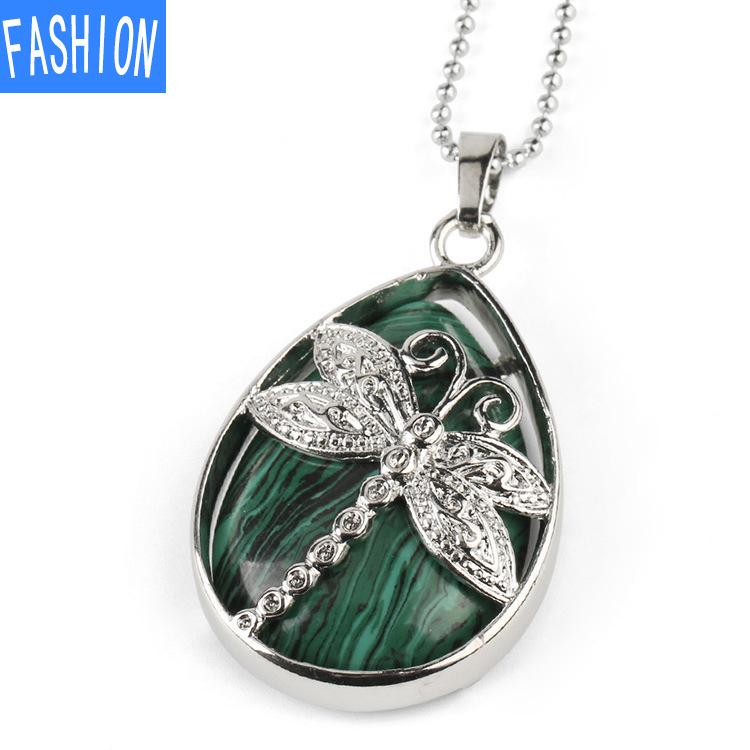 Bijuterie din cristal natural Picătură pandantiv colier model Libelule lacrimi înger pandantiv colier cristal