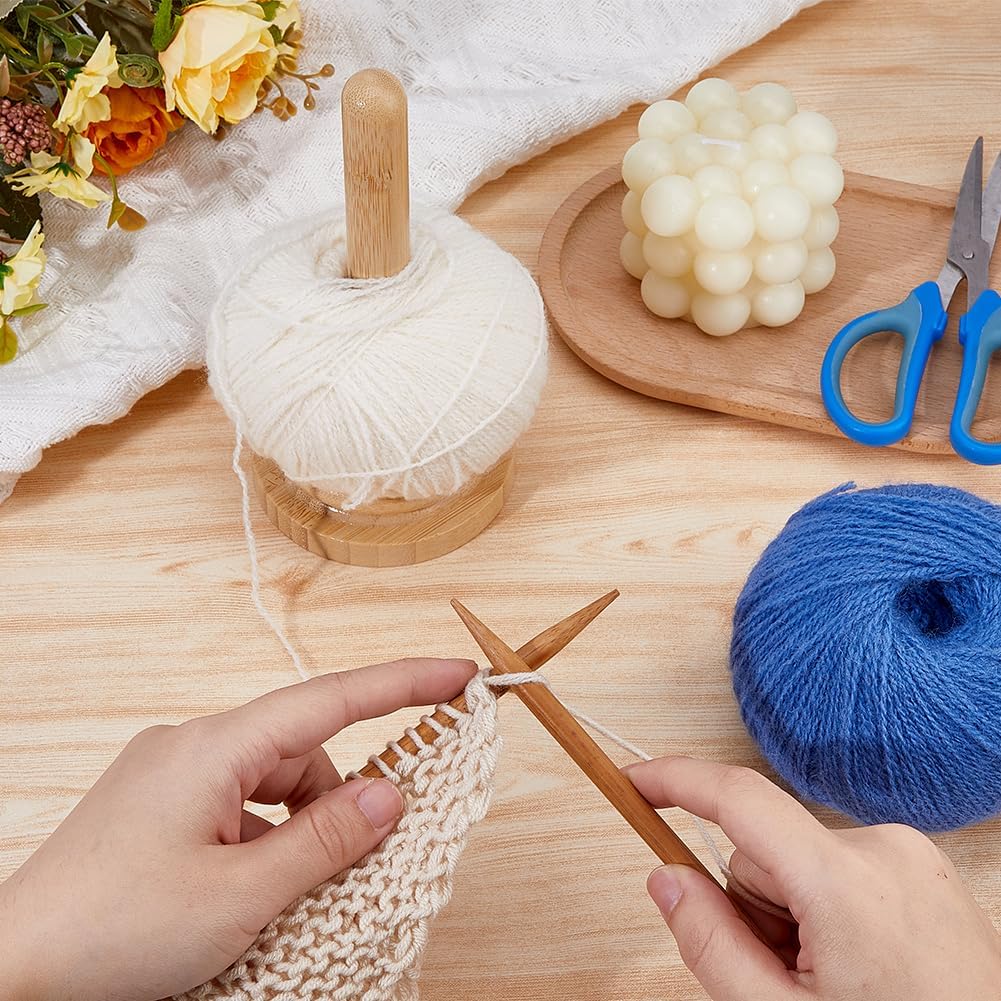 DICOSMETIC Wood Yarn Holder for Crocheting Moccasin Yarn Holder for Knitting Crochet Yarn Holder Yarn Ball Holder Knitting Yarn Holder Yarn Holder