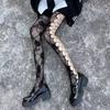 Gothic Fishnet Tights for Women Sexy Mesh Stockings Lolita Y2K Patterned Pantyhose Trendy Leggings for Alternativewear