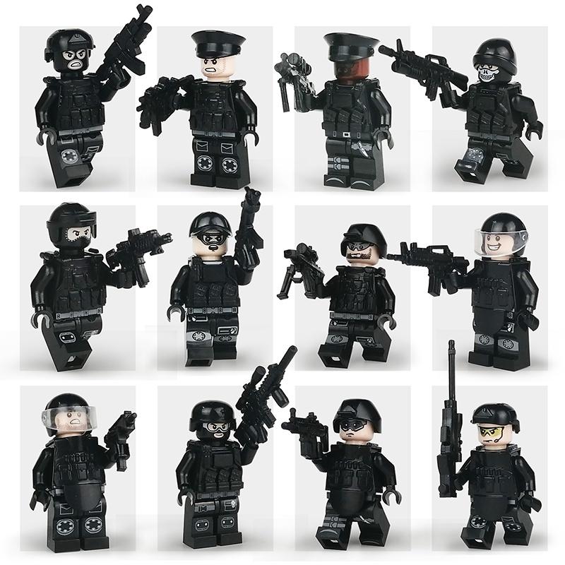 Special Forces Mini Action Figures Complete Set Of 12 With Movable Joints And Weapons