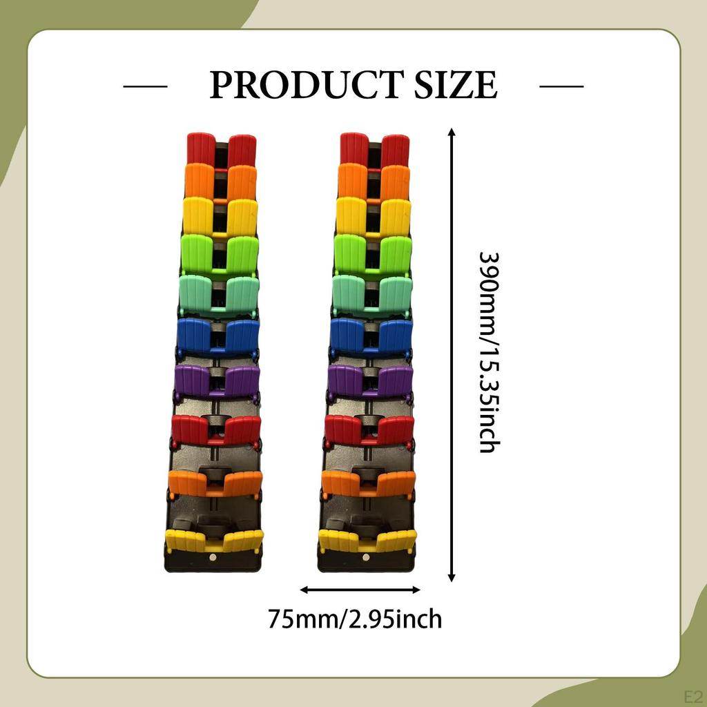 2Pcs Baseball Organizer Rack with Built In Spring Clips Hat Storage Display Holder Hanger for