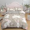 Soft Easter Eggs Print Duvet Cover Happy Easter Cartoon Rabbit Toddler Bedding Sets Twin King Queen Size Microfiber Quilt Cover