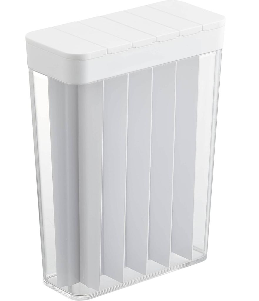 Yamazaki Refrigerator Rice W x D x No Measuring 3822 Container, 1-cup Capacity, White, Approx. 18.5cm 8.5cm 24.5cm H, Required, Slide-Out Type,