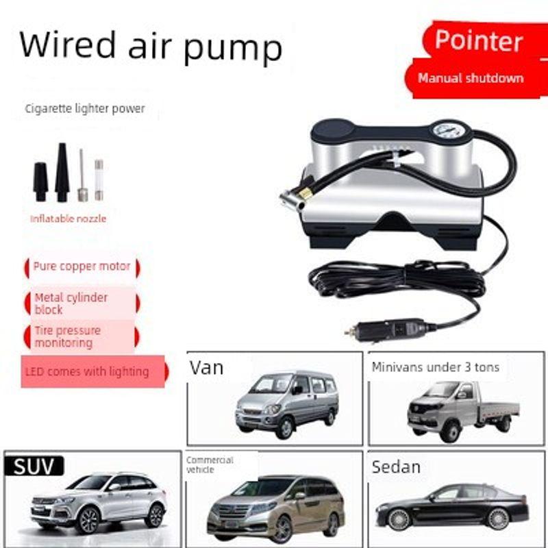 Vehicle Air Pump Air Pump Car Tire Tire Pump Portable High-Power High-Pressure Small 12V Electric 12V Pointer Model with Cable