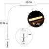 LED Desk Lamp with Clamp,Flexible Gooseneck Clamp Lamp,Dimmable,Touch Control 3 Color Modes,Eye-Care Table Light with Adjustable Arm,Architect Lamp