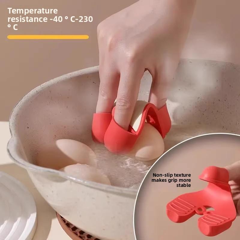 2/1 STÜCKE Kreativer Haushalts-Silikonclip Küchenwerkzeug Verbrühschutzclip Tellerheber Schüsselclip Multifunktions-Tellerheber Anti-Rutsch-Clip