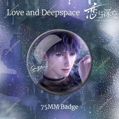 75MM Love and Deepspace Sylus Xavier Zayne Rafayel Caleb Spotlight Romance Stage Badge Anime Cosplay Brooch Pin Game Fans Gift
