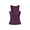 Damen Square Neck Ärmelloses Tanktop Slim Fit Einfarbig Basic Lässiges Camisole