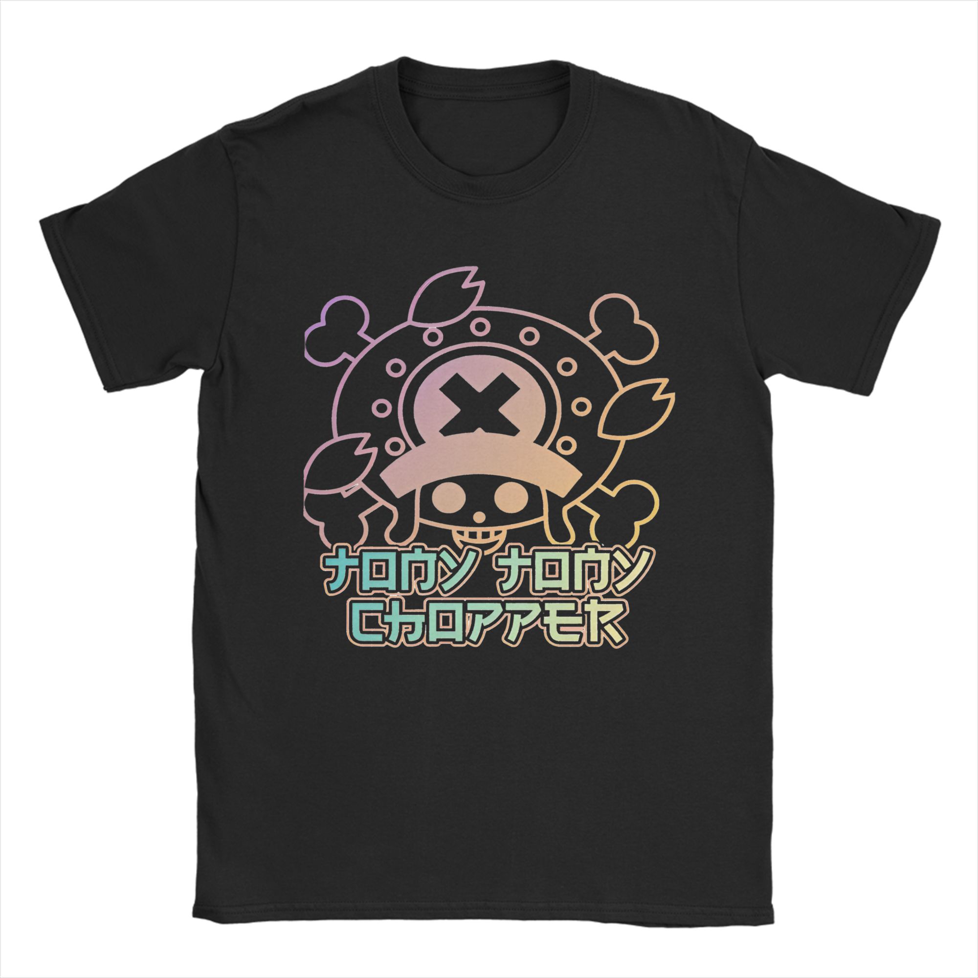 Awesome Skull One Piece Icon Anime TShirts Unisex Women Crewneck Pure Cotton T Shirt Short Sleeve Tee Shirt Birthday Gift Clothes S