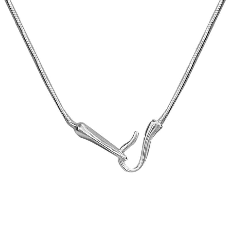 New Fish Hook Snake Bone Chain Niche Design Cool Style Texture Sweater Wedding Jewelry