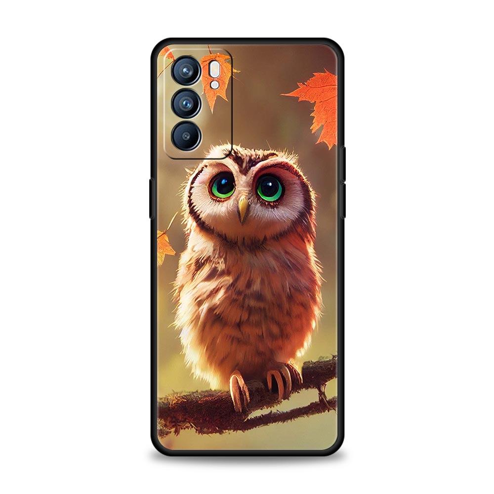 Girl Gifts Lovely Owl Phone Case For OPPO Find X5 A54 A53 A52 A9 2020 A16 A15 A95 A76 A74 A12 Reno7 SE Reno6 Pro Plus 5G Cover