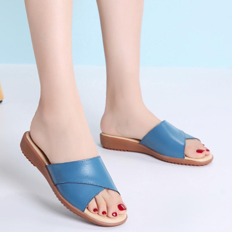 Dámske ploché plážové žabky sandále pre tehotné ženy