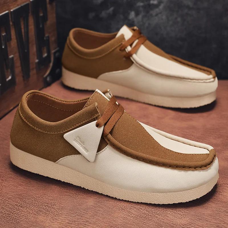 2025 Nya Casual Skor för Herrar Mockaläder Loafers Slip-on för Herr Körskor Lätta Casual Skor för Herr