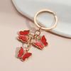 Schlüsselanhänger Schmetterling Charms Quaste Edelstahl Exquisite Umhängetasche Schultasche Dekoration Hängender Anhänger Glatter Autoschlüssel Schlüsselanhänger Geldbörse Taschenzubehör