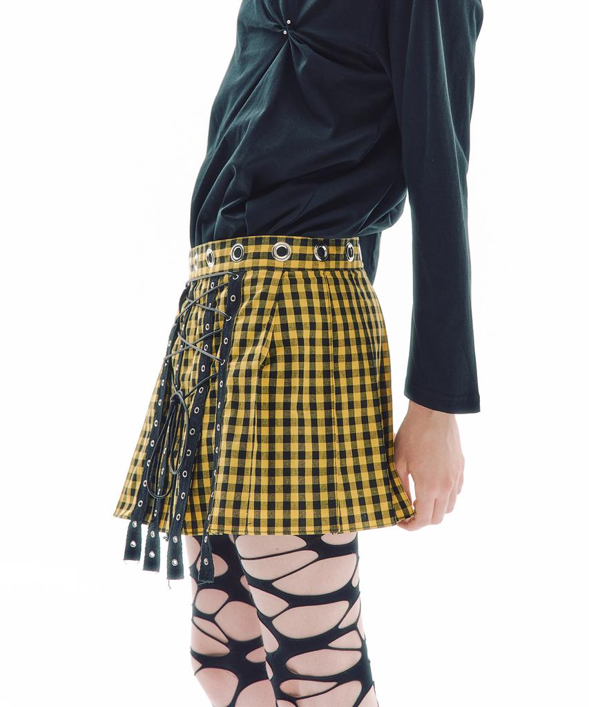Trip Shop Trip Belt Check Skirt