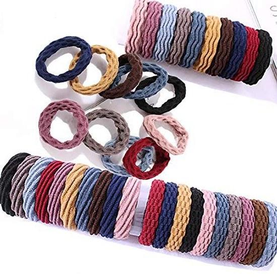 Hair tieHair bandPonytail bandRing rubber bandHair bundleHigh elasticityLarge capacity 40 piecesNo knots10 colors