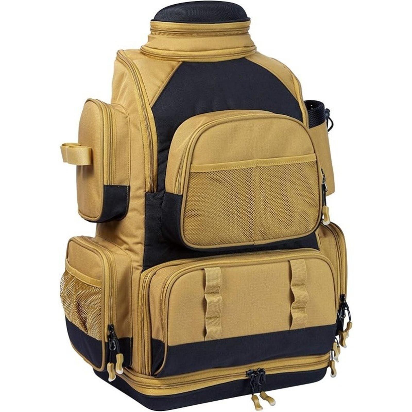 

Multifunctional Fishing Tackle Backpack Lightweight Soft Tackle Box with Protective Rain Cover One Size