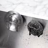Portaspugne in Acciaio Inossidabile per Lavello da Cucina Senza Foratura Adesivo Organizer per Lavello con Ganci per Spugne e Spazzole