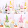 Easter Bunny Gnome Figurine Home Decor With Knitted Hat For Holiday Festivities