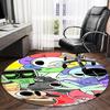 1PC Colorful Cartoon Dandy Round Rug, Non-slip Chair Mat, Home Decor, Circle Carpet Perfect for Office, Bedroom, Living Room,Christmas gift