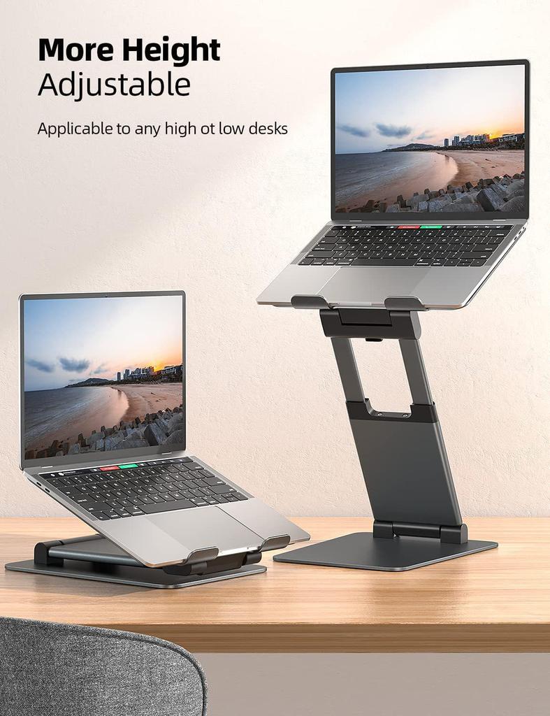 360° Rotating Height-Adjustable Foldable Laptop Cooling Stand