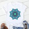 2024 Hot Sale Colorful Mandala Print Tshirt Girls Yoga Succulent Love T Shirt Women Zen Hobo Boho Paix Tshirt Female Streetwear