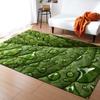 3D Leaves Dewdrop Living Room Carpet Leaf Printing Bedroom Area Rug  Home Decor Memory Foam Soft Flannel Kitchen Rug Floor Mat