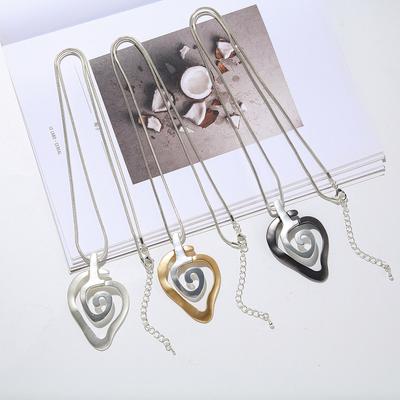 Accessories Metal Necklace Simple Geometric Threaded Long Women'S Fashion Sweater Chain