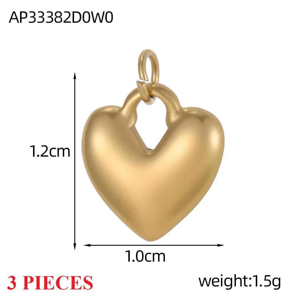 3PCS/LOT CARLIDANA Gold Plated Stainless Steel Charms Bow Knot Star Cross Butterfly Rose Heart Pendants DIY Jewelry