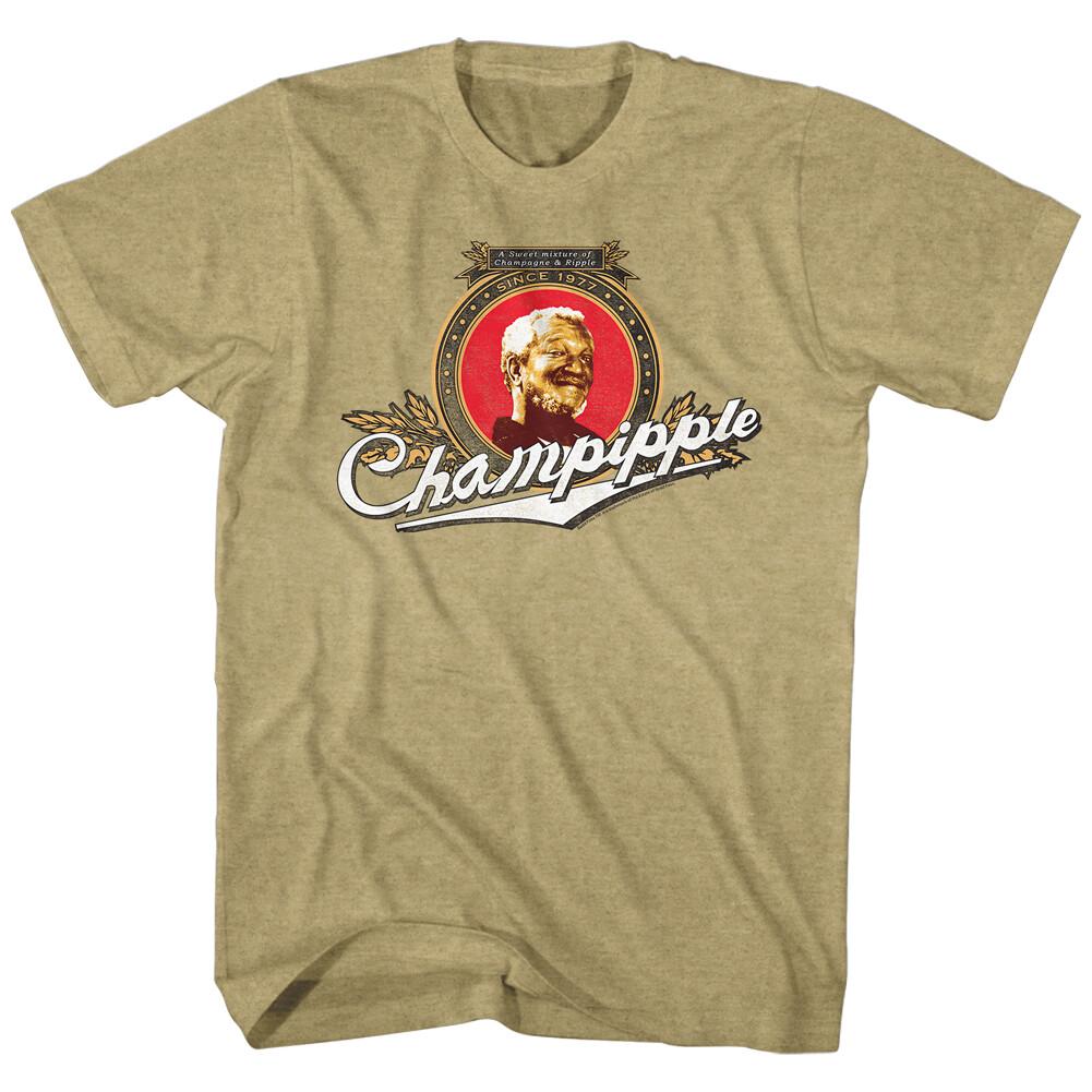 Sanford Son Funny 70 TV Show Fred Badge Champipple Men T Shirt REDD FOXX XL