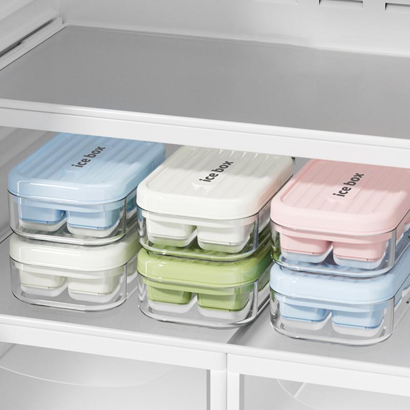 6 Grids Ice Cube Tray With Lid Mini Ice Cube Mold Easy-Release Ice Mould With Removeable Lid Ice Making Mold Diy Ice Cube Tray