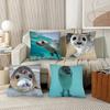 1Pc Seal Sea Cute Funny Pillow Case Fashion Square Pillowcase Bedroom Sofa Room Ins Decoration Leisure