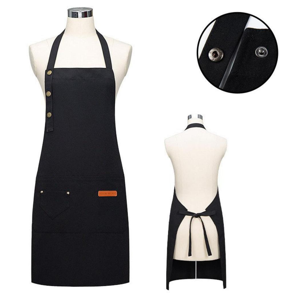 NEW New Chef Waiter Cafe Shop Pure Color Cooking Apron for Woman Men BBQ Hairdresser Aprons Bibs Kitchen Accessory