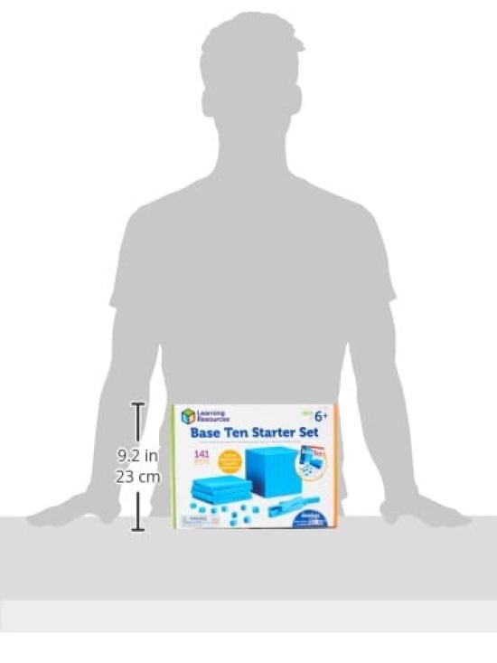 Learning Resources Math Starter Base Set with Activity Authentic Set, Ten, 4-Piece Book, LER0930,