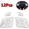 12Pcs Steering Wheel Buttons Sticker Trim Decoration Cover Sticker Replacement for Mercedes-Benz A B C E SLK SL ML GL ClA GlA W176 W212 W204 W246