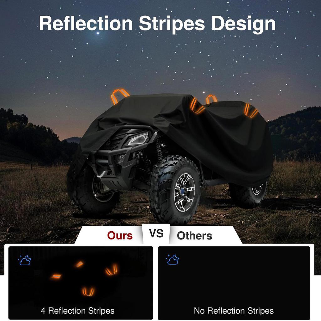 ATV Covers Waterproof Outdoor Heavy Duty Tear-Resistant Tarp Windproof ATV Covers for Rainy Weather Summer Sun Exposure Winter