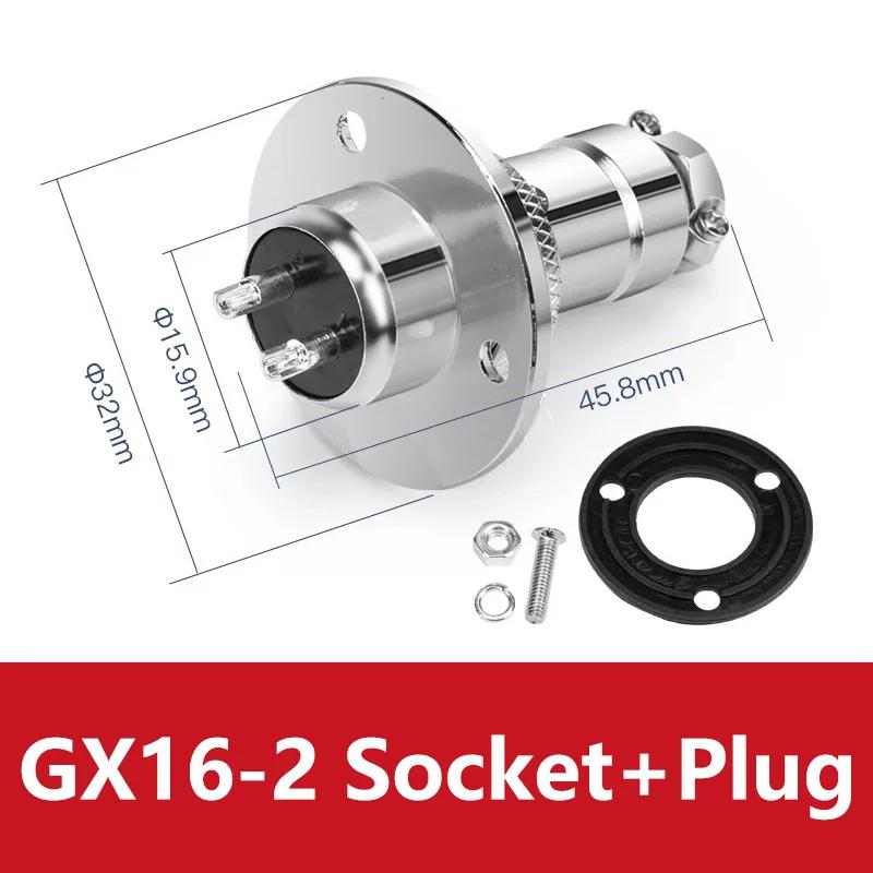 

5/20PCS GX16-2 3 4 5 6 7 8 9 Pin 16mm with 3 Hole Flange Aviation Connector XLR Female Plug Male Chassis Mount Circular Socket 5PCS