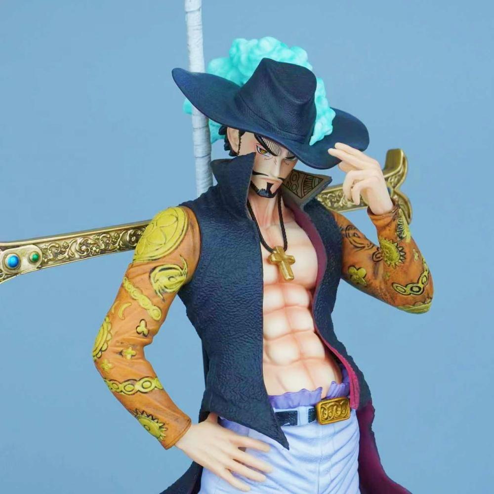 30cm/11.81in Anime One Piece Figure Dracule Mihawk Action Figures Pvc Statue Desktop Ornamen Collection Model Toys Gifts Poseable Articulated Scale