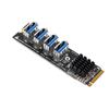 1× M.2 to PCIE PCI-E Adapter Card High Speed M-Key Graphics PCIE Expansion Card