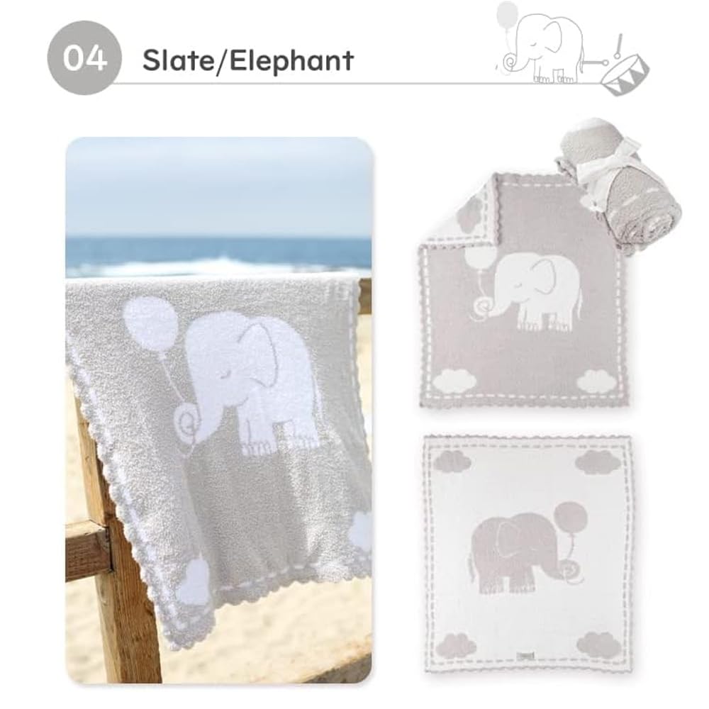 Malibu de Baby Swaddle Nou-născut enne. Pătură, Pătură, Microfibră, (Ardezie/Elefant)